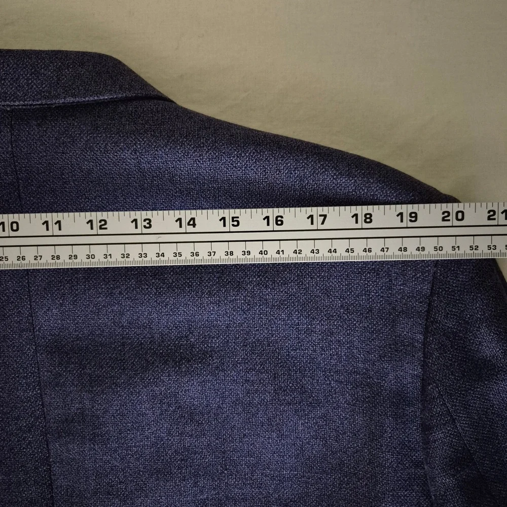 Tallia Uomo E. Thomas Silk Linen Wool Purple Textured Blazer Sport Coat Mens 48R